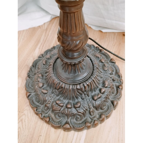 239 - Tiffany Style Standing Lamp with Metal Base. and Shade. Overall Height 170cm. Shade 31cm High, 56cm ... 