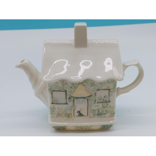 342 - Sadler 'Rose Cottage' Teapot. 20cm x 16cm.