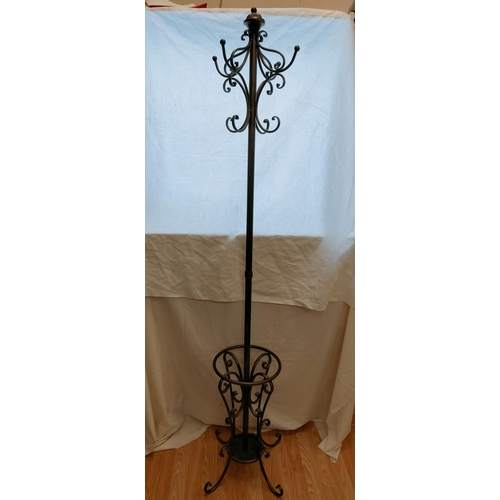 344 - Coat and Walking Stick Stand. 184cm Tall. Collection Only.