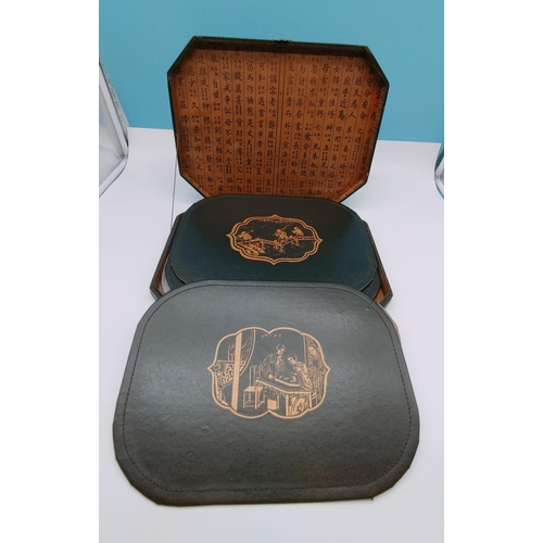 346 - Oriental Chinese Placemats in Original Box.