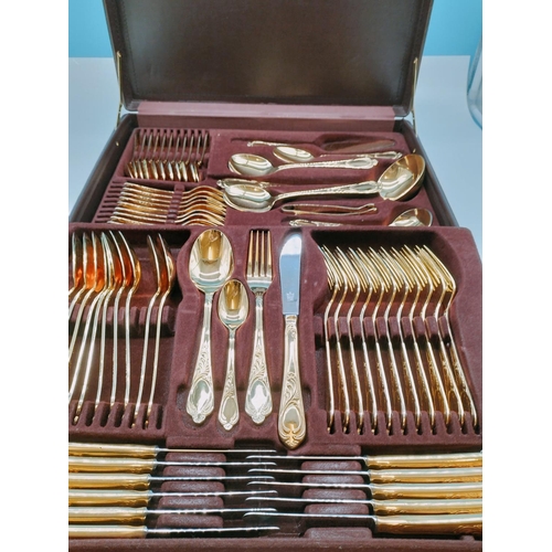 4 - SBS Bestecke Solingen 23/24 Karat Gold Plated Canteen Cutlery Set.