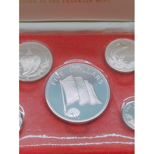 47 - 1974 Commonwealth of the Bahamas Proof Set by Franklin Mint Uncirculated in Presentation Box with Ce... 