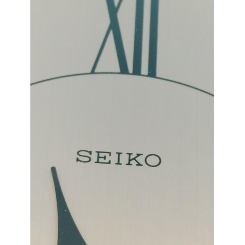 477 - Retro Seiko Wall Clock. 30cm x 25cm.