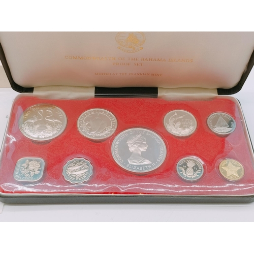 49 - 1971 Commonwealth of the Bahama Islands Proof Set by Franklin Mint Uncirculated in Presentation Box ... 