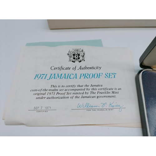 50 - 1971 Coinage of Jamaica Proof Set by Franklin Mint Uncirculated in Presentation Box with Certificate... 