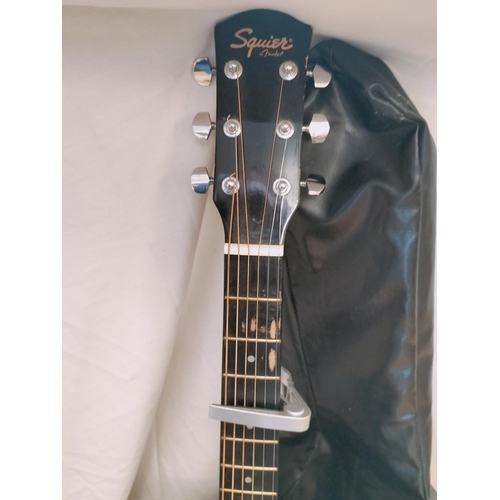 563 - Fender Squier Acoustic Guitar with Case.