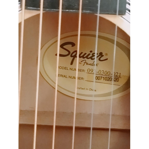 563 - Fender Squier Acoustic Guitar with Case.