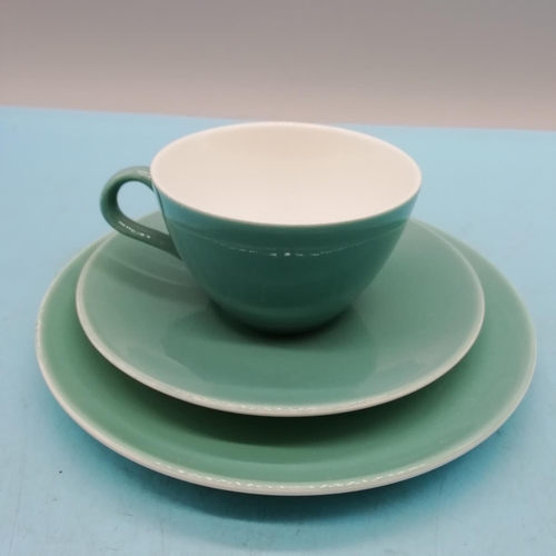 568 - Poole Pottery 21 Piece Twintone Tea Set.