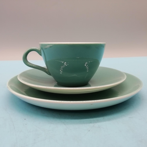 568 - Poole Pottery 21 Piece Twintone Tea Set.