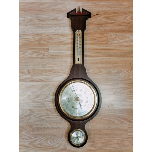 732 - West German Precision Barometer inn Wooden Banjo Case. 71cm Long. Collection Only.