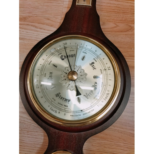 732 - West German Precision Barometer inn Wooden Banjo Case. 71cm Long. Collection Only.