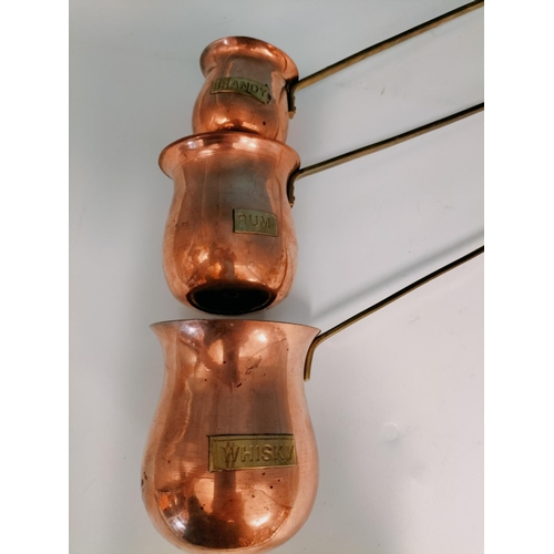 9 - Brass and Copper Whisky, Brandy & Rum Ladles.