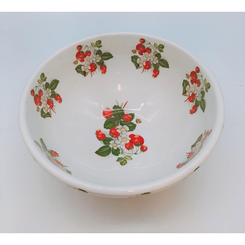 92 - Portmeirion Bowl in the Strawberry Pattern. 13cm High, 30cm Diameter.