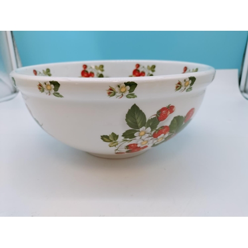 92 - Portmeirion Bowl in the Strawberry Pattern. 13cm High, 30cm Diameter.