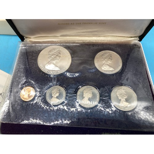 16 - 1973 British Virgin Islands Proof Set by Franklin Mint Uncirculated in Presentation Box with Certifi... 