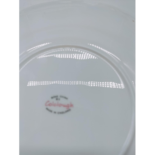 128 - Vintage Colclough China 21 Piece Part Tea Set in the 'Harlequin' Pattern.