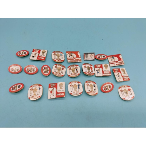170A - Collection of Approx 20 Enamel Pin Badges relating to Stoke City FC.