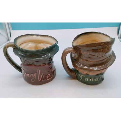 2 - Royal Doulton 'Tony Weller' and 'Paddy' 15cm Character Jugs with Early 1939-1955 Backstamp.