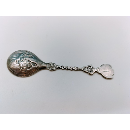 258 - Danish Silver Repousse Spoon.