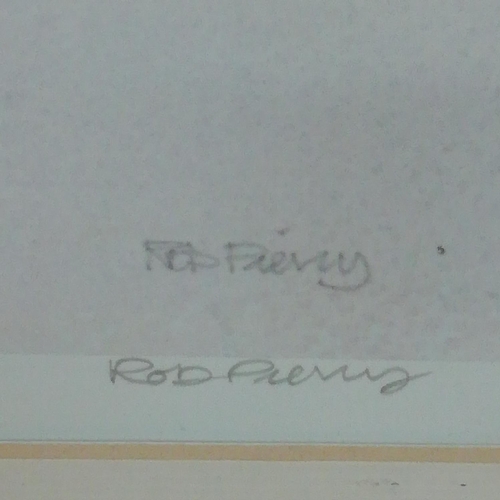 559 - Framed and Glazed Limited Edition Rob Piercey Print 'Rocks at Borth Y Gest'. Signed. 75cm x 60cm.