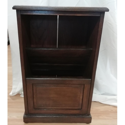 561 - Single Shelf Modern Music/Paper Cabinet. 76cm High, 46cm x 26cm. Collection Only.