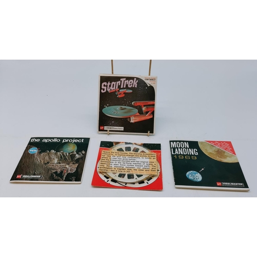 563 - Viewmaster Reels (4) to include Moon Landing 1969, The Apollo Project, Star Trek.