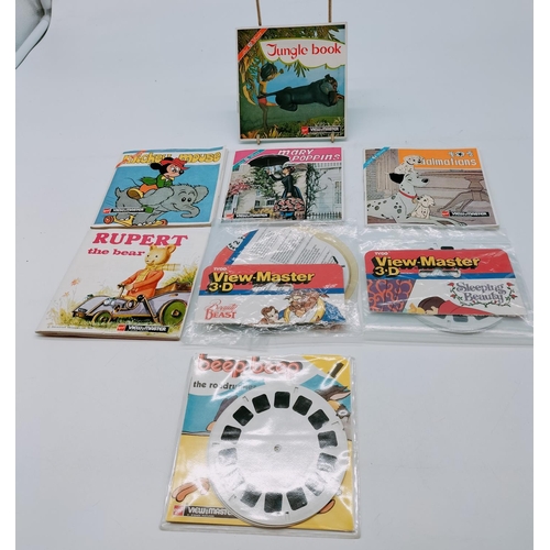 564 - Viewmaster Disney Film Reels (5) to include Mickey Mouse, Jungle Book, Mary Poppins, etc plus 3 Chil... 