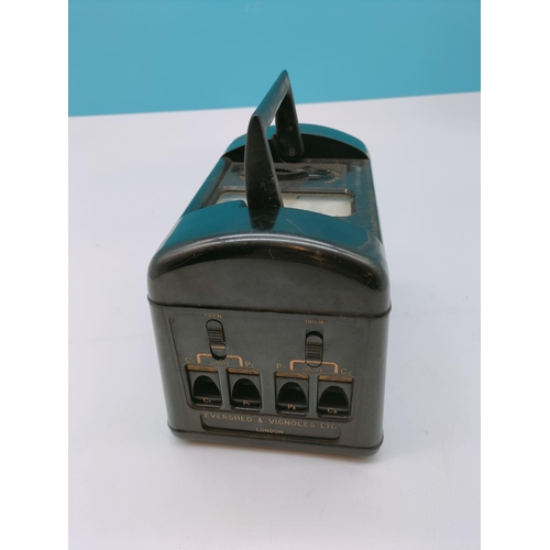 566 - Evershed & Vignoles Ltd, London Bakelite Earthometer Tester Series 4. 14cm High, 19cm x 13cm.