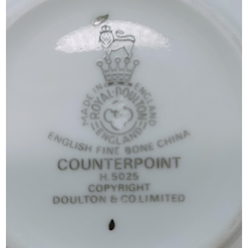 570 - Royal Doulton 30 Pieces Dinner Ware in the 'Counterpoint' Pattern to include Plates, Dishes, Cups an... 