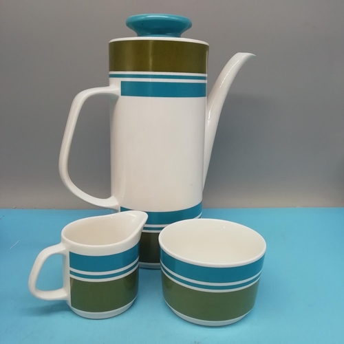 572 - 1970's J & G Meakin 15 Piece Coffee Set in the 'Elite' Pattern.