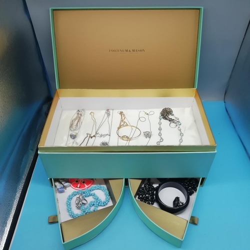 573 - Fortnum & Mason Casket containing Quantity of Fashion Jewellery.