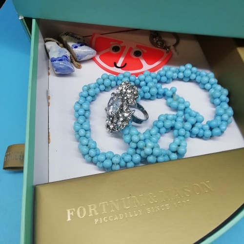 573 - Fortnum & Mason Casket containing Quantity of Fashion Jewellery.