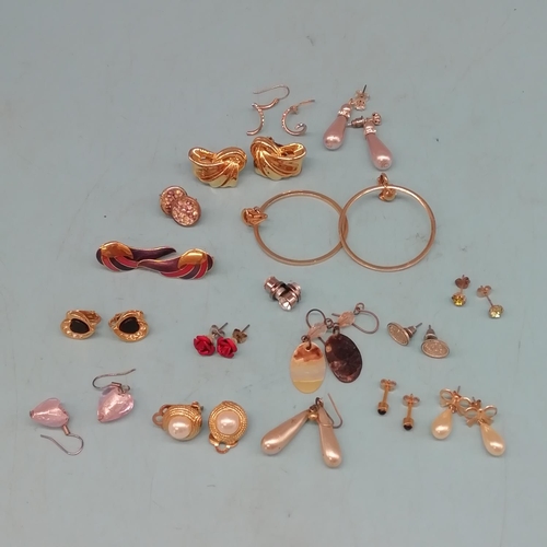 575 - 17 Pairs of Fashion Earrings - Pierced and Clipped.