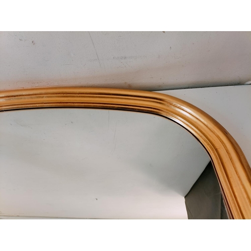581 - Large Gold Gilt Framed Over Mantle Mirror. 78cm High x 119cm. Collection Only.