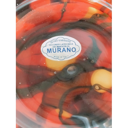 589 - Murano Glass 32cm Jug. Sticker to Base.