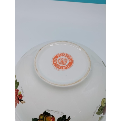 603 - Portmeirion Large Bowl in The Pomona Pattern. 28cm Diameter.