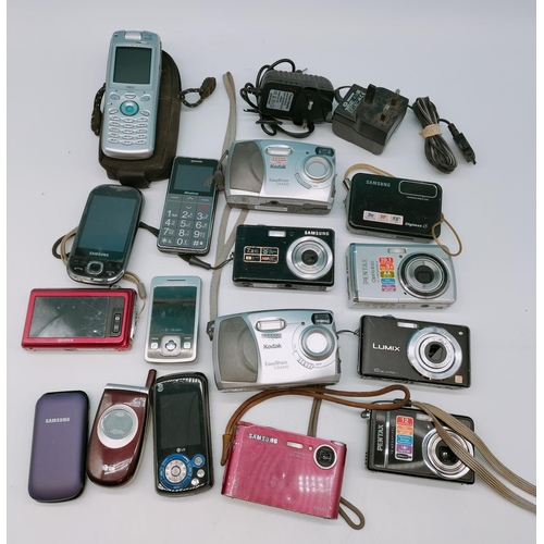 609 - Collection of Untested Cameras and Phones. Spares and Repairs.
