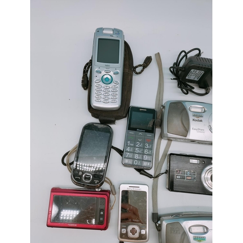 609 - Collection of Untested Cameras and Phones. Spares and Repairs.