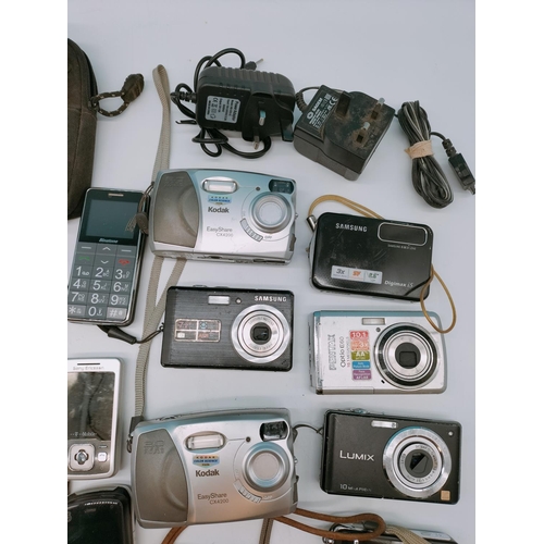 609 - Collection of Untested Cameras and Phones. Spares and Repairs.