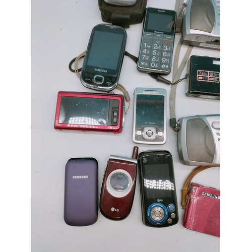 609 - Collection of Untested Cameras and Phones. Spares and Repairs.