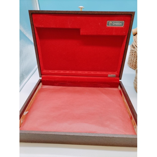 631 - Collection of Wicker Baskets plus 2 x Boxes. Largest 8cm High, 38cm x 28cm.