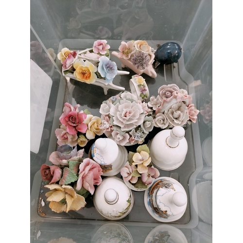 645 - Collection of Ceramic Flower Posies and Bells plus Vintage Camera Flashes (2).