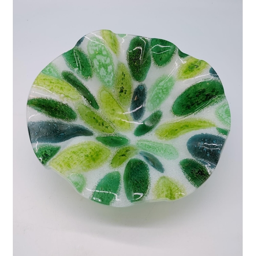 662 - Rupert Scott Art Glass Centrepiece Bowl. 29cm Diameter.