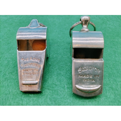 8 - Vintage Acme Thunder Whistles (4) plus Sondico Whistle.