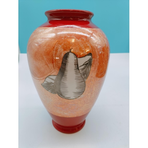 9 - Dean Sherwini Limited Edition 2/50 Hand Decorated 26cm 'Fruition' Vase.