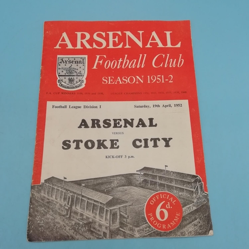 10A - Selection of Arsenal FC 1950's Home Football Programmes.