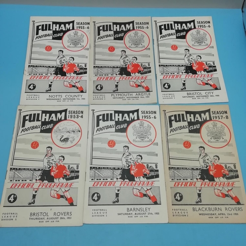 15A - Selection of Fulham FC 1950's/1960's Football Programmes.