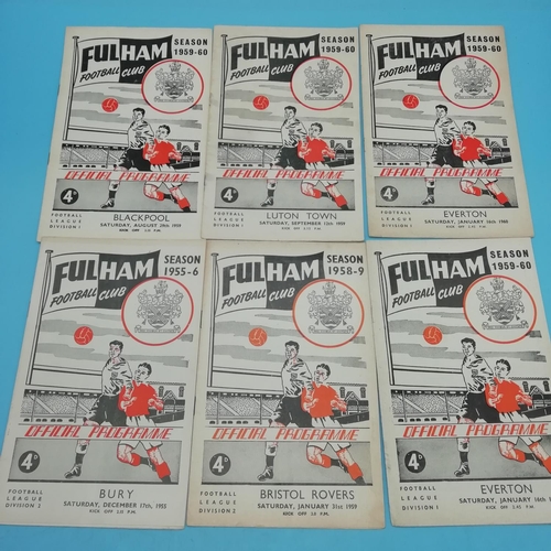 15A - Selection of Fulham FC 1950's/1960's Football Programmes.