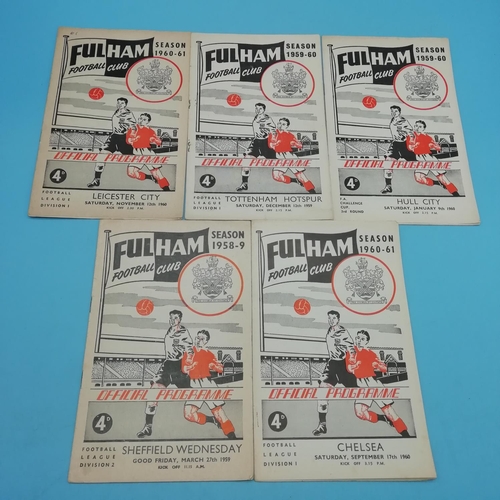 15A - Selection of Fulham FC 1950's/1960's Football Programmes.