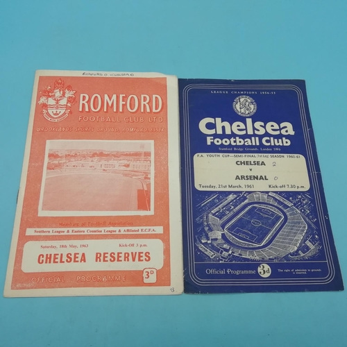 25A - Selection of Approx 60 Chelsea FC 1960's/1970's Football Programmes.